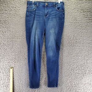 1822 Jeans Womens 14@ Blue Adrianna Skinny Stretch Denim